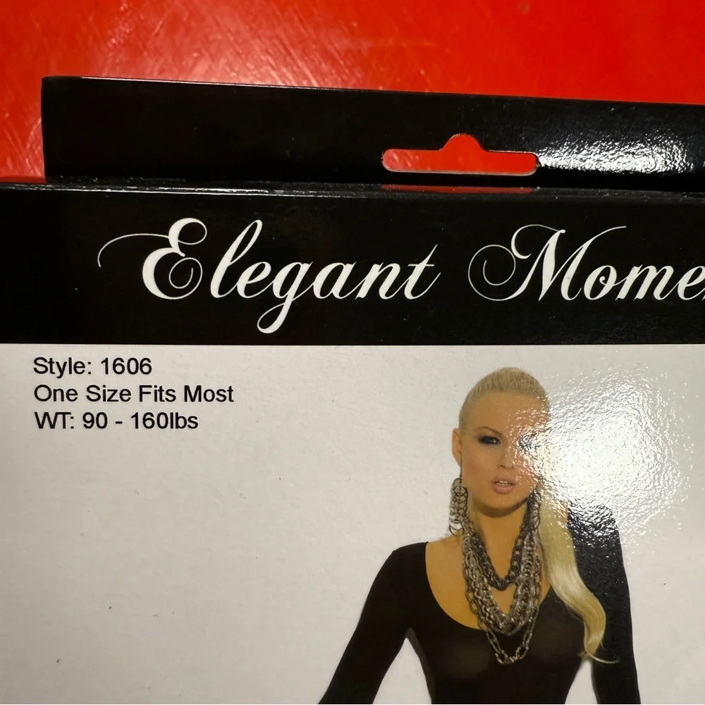 NWT Long Sleeve Body Stocking Crotchless Black